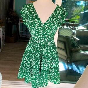 Green Open Back Drezs